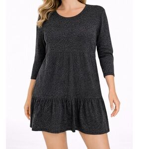 NEW MAX & ASH Scoop Neck Tiered Mini Dress SZ MD